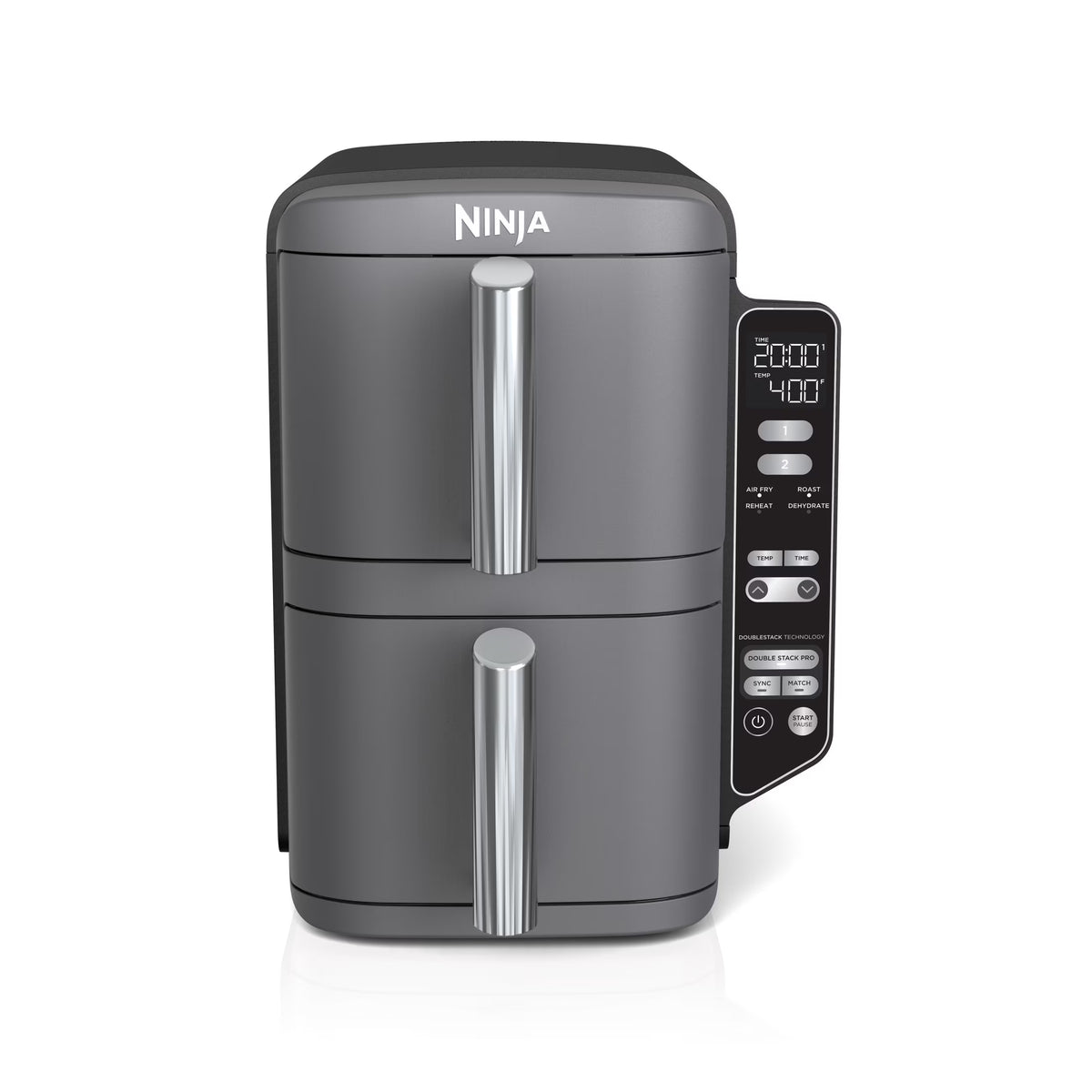 DoubleStack XL 2-Basket Air Fryer, DoubleStack Technology Cooks 4 Foods at Once, Space Saving Design, 10 QT, 4-in-1, Smart Finish Match Cook, SL400(10 qt)