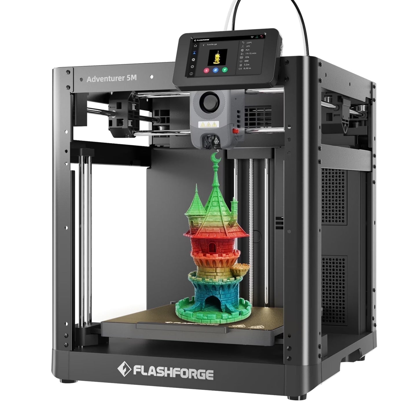 Adventurer 5M 3D Printer, Fully Auto Leveling 600mm/s High Speed Printing, Black(Adventurer 5M)