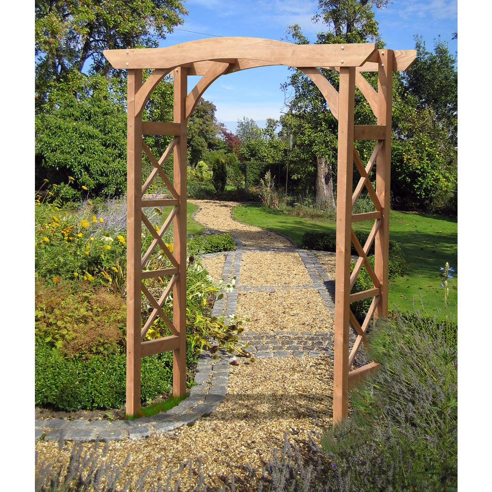 Venice 79.5" Wood Arbor Brown