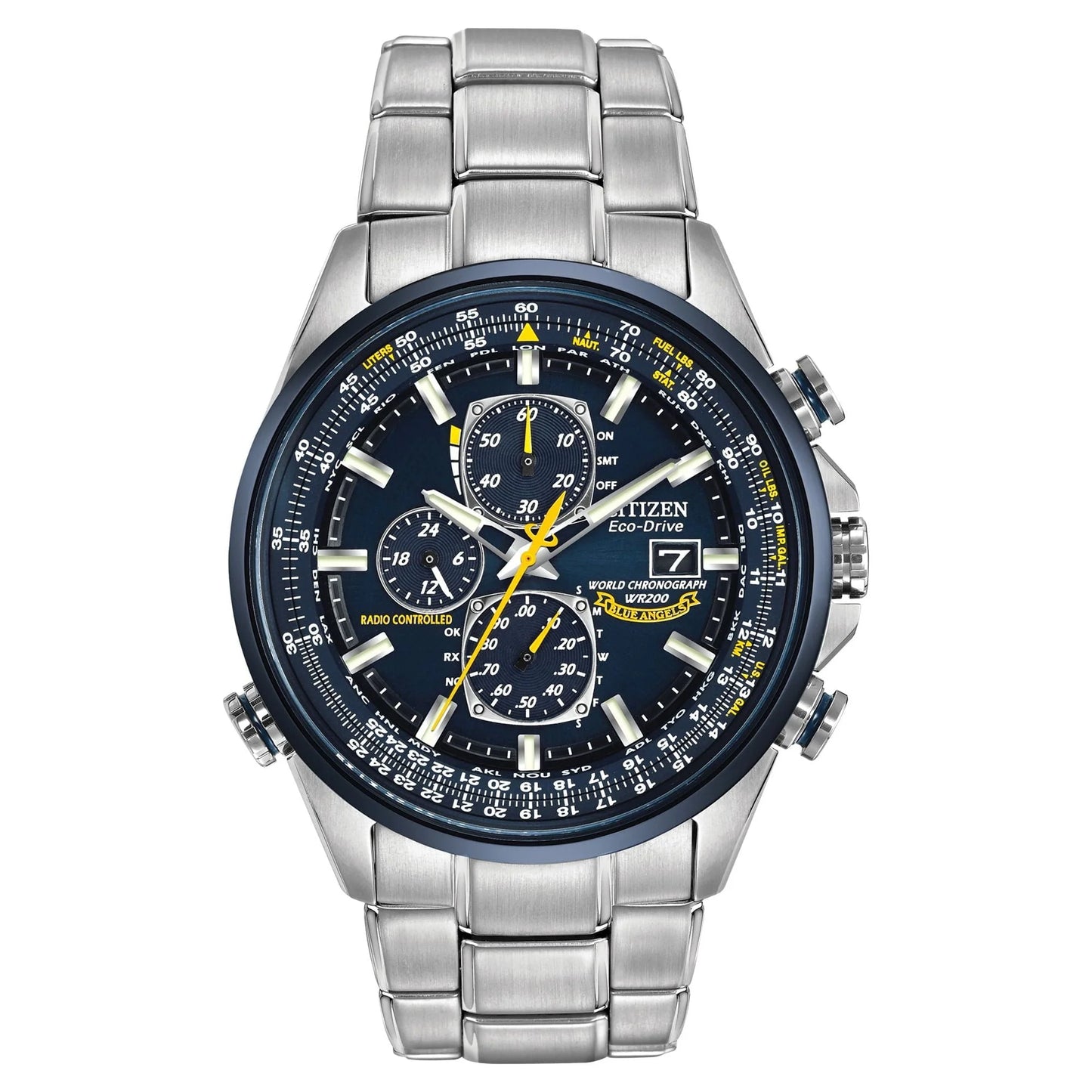 Men's Eco Drive Blue Angels World Chronograph AT Watch AT8020-54L