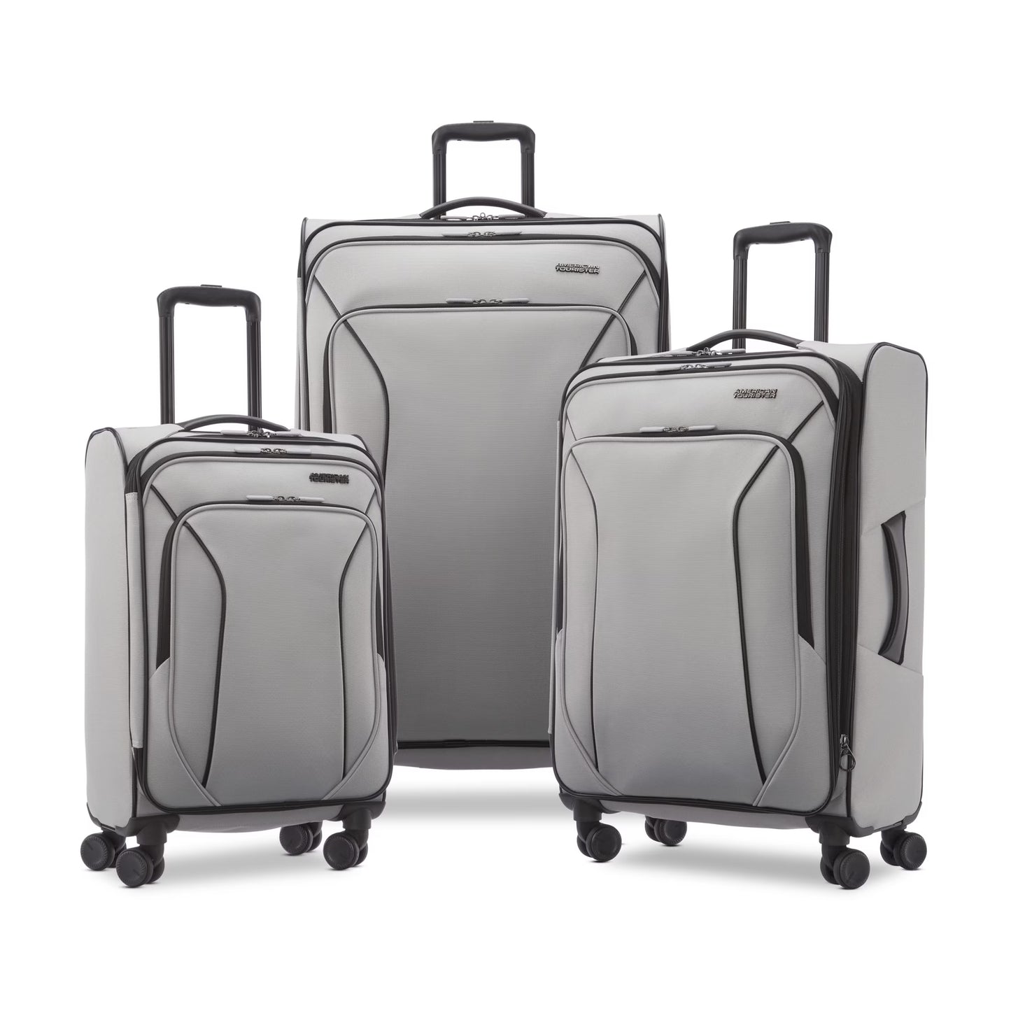 X-Lite 3-Piece Luggage Set with Spinner Wheels Light Grey(Light Grey)