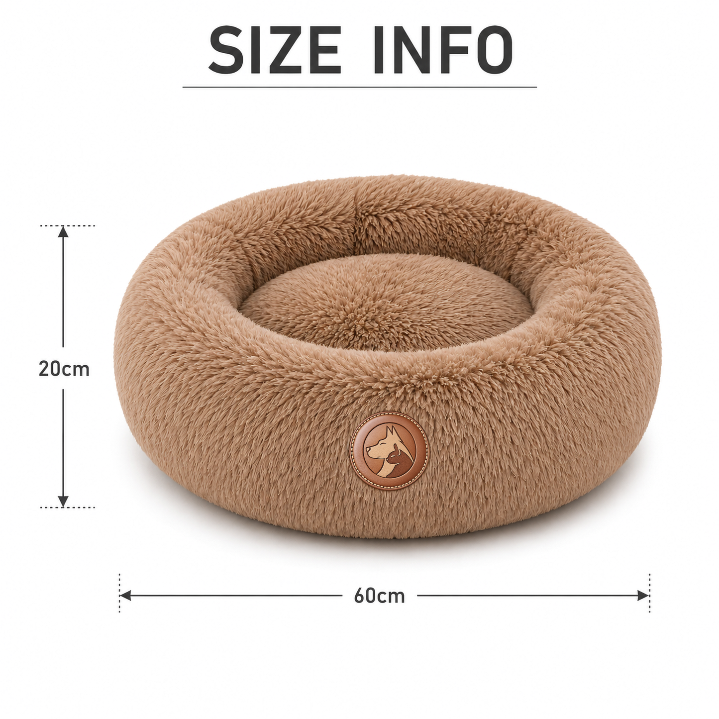 Calming Donut Plush Pet Bed – Soft Round Nest for Pets