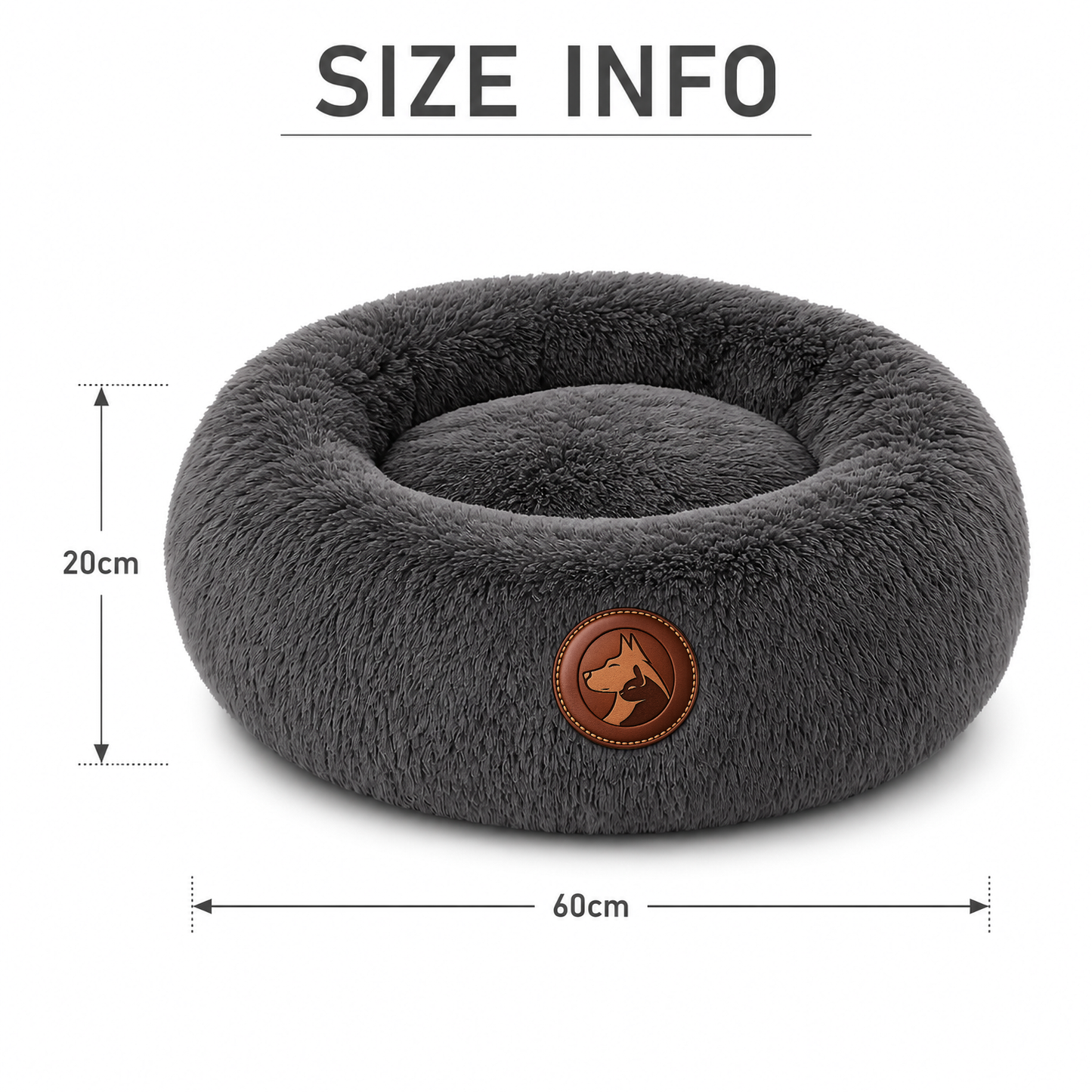 Calming Plush Donut Pet Bed – Ultra Soft Round Nest