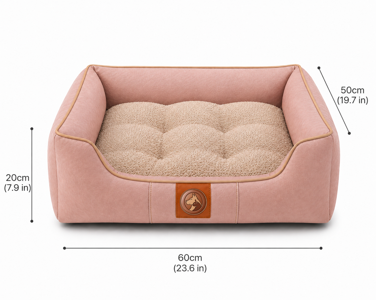 Orthopedic Pet Sofa Bed – Plush Cushion & Raised Sides
