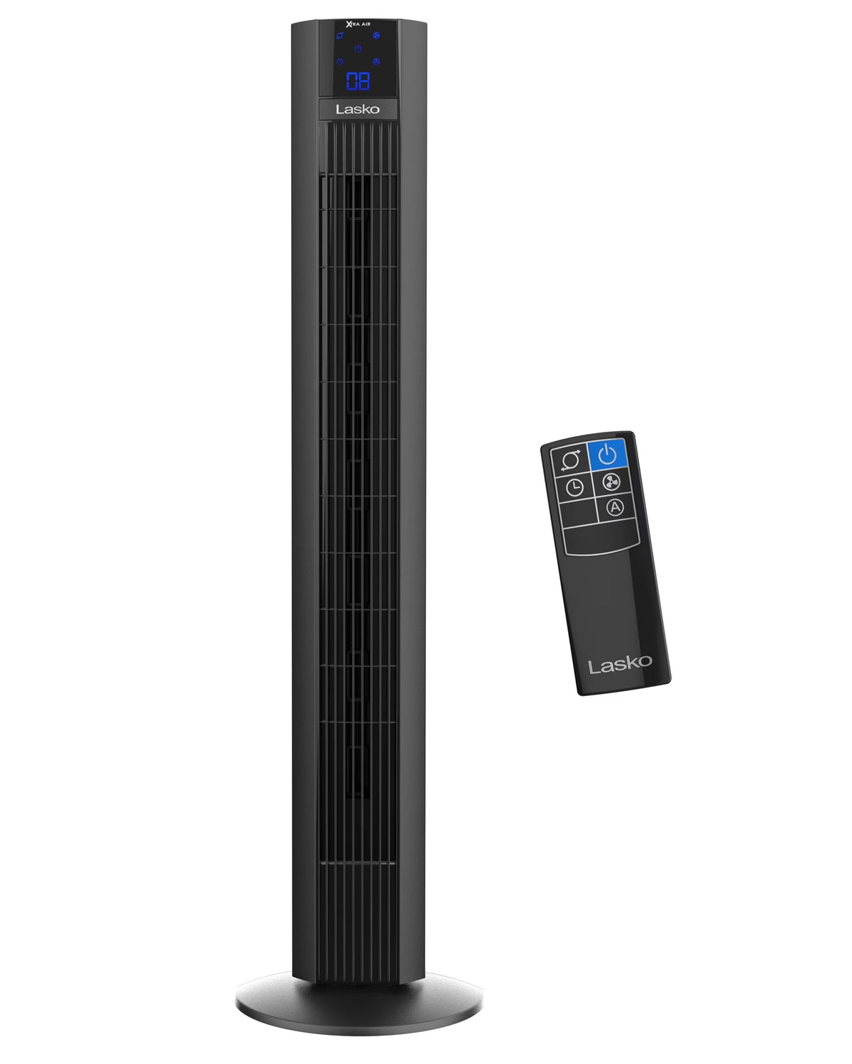 Xtra Air? 48" 4-Speed Oscillating Remote Controlled Tower Fan, Black T48336