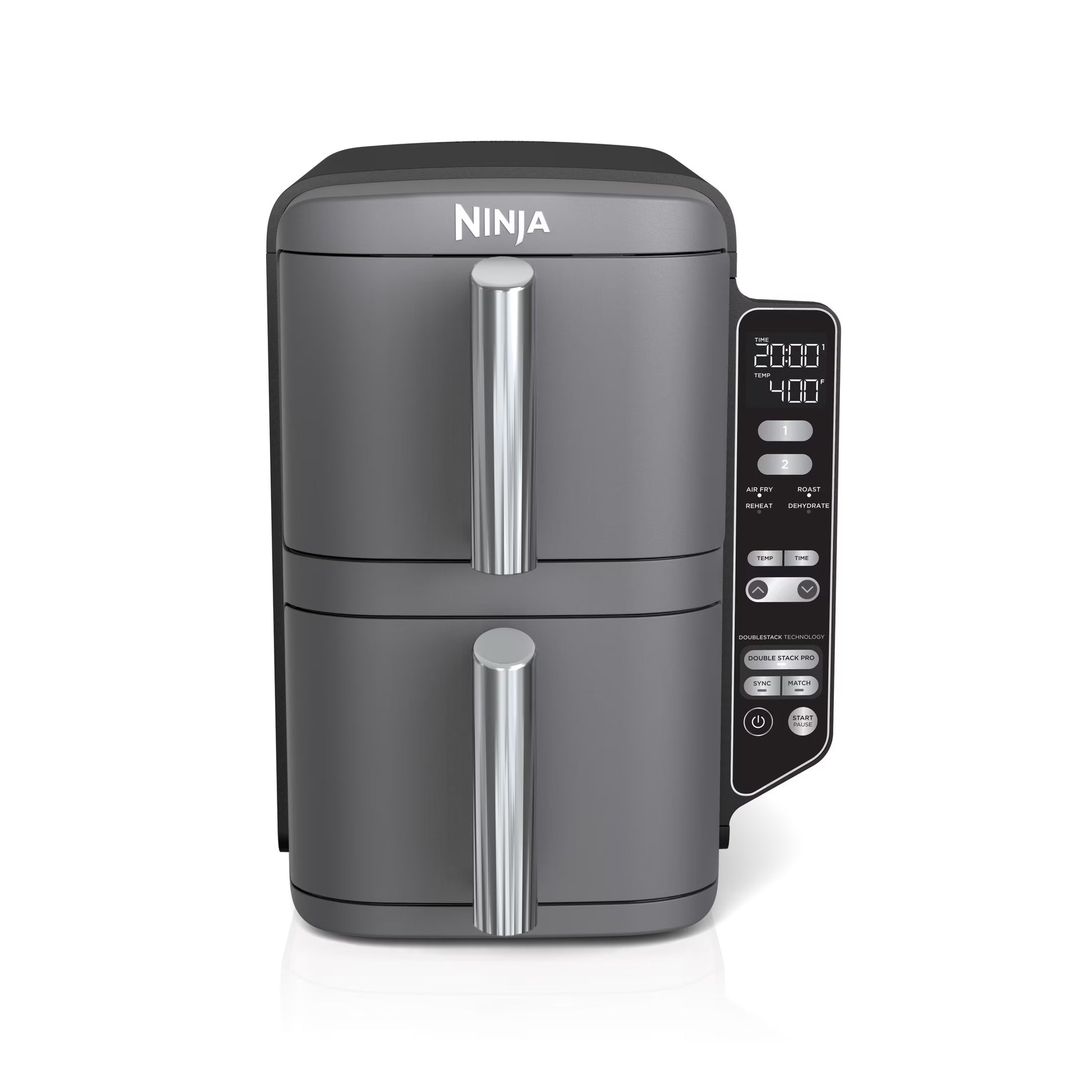 DoubleStack XL 2-Basket Air Fryer, DoubleStack Technology Cooks 4 Foods at Once, Space Saving Design, 10 QT, 4-in-1, Smart Finish Match Cook, SL400(10 qt)
