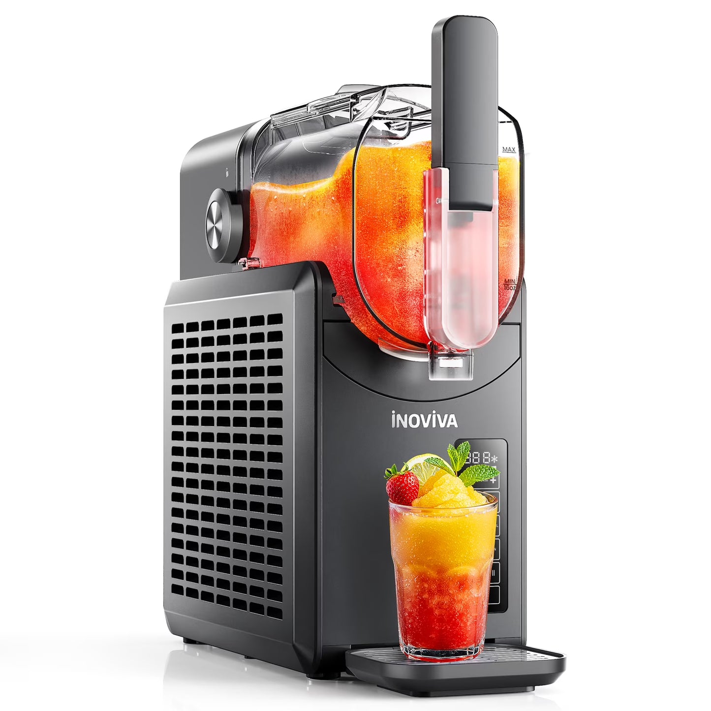 Slushie Machine, No Ice Needed, 88 oz Slushy Machine for Home with Self-Cleaning Function, Professional Frozen Drink Maker, 5 Preset Programs, Frozen Margaritas, Frappés, Milkshake, and More