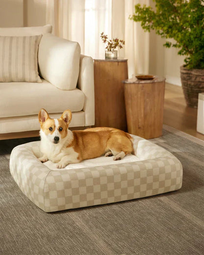 Woven Bolster Pet Bed