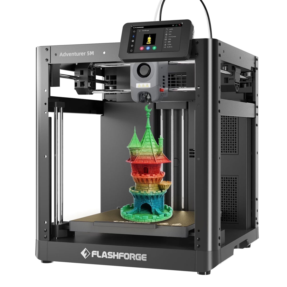 Adventurer 5M 3D Printer, Fully Auto Leveling 600mm/s High Speed Printing, Black(Adventurer 5M)