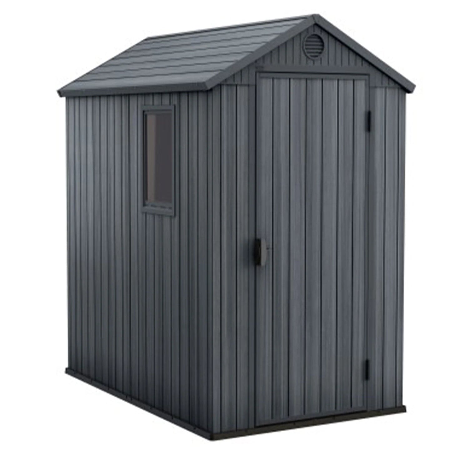 Darwin 4' x 6' Outdoor Garden Tool Storage Shed w/ Window, Graphite(4' x 6')