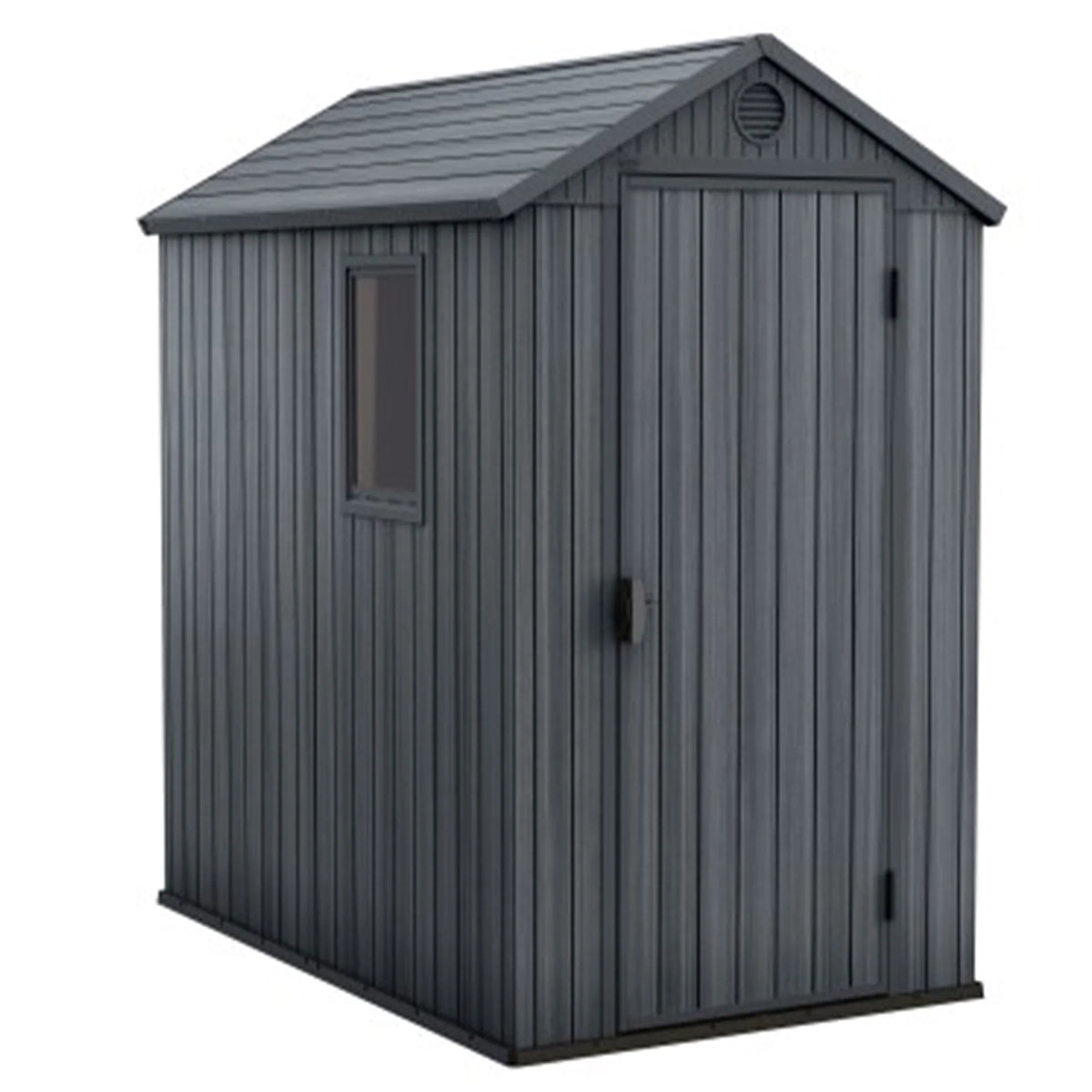 Darwin 4' x 6' Outdoor Garden Tool Storage Shed w/ Window, Graphite(4' x 6')