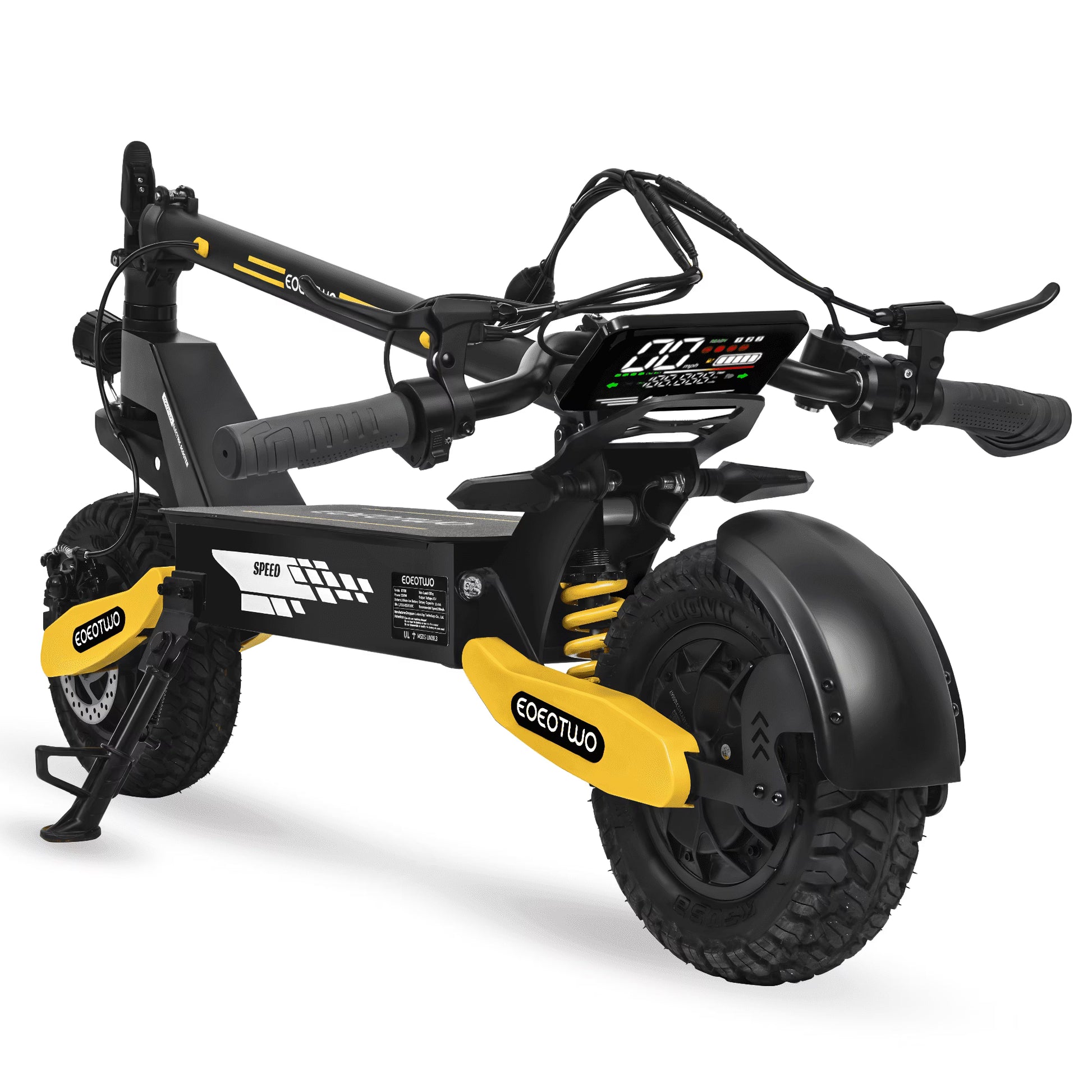 Off Road Electric Scooter for Adults, 1200W Motor Fast E Scooter, Up to 28MPH Top Speed 20Miles Long Range, 11" Off-Road Tires, 330lbs MAX Load, Foldable(GT06 48V 13AH)