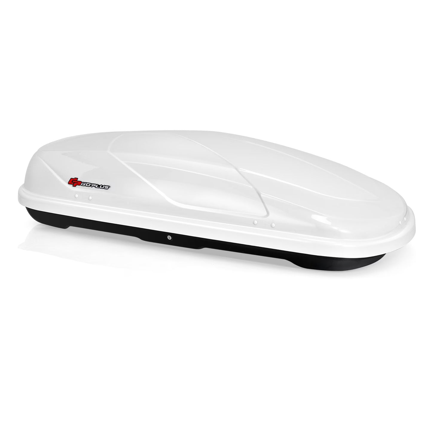 14 Cubic Feet Cargo Box Dual-Sided Opening Rooftop Carrier Heavy Duty White(White)