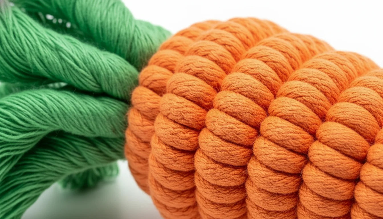 Vibrant orange and green yarns in a close-up view showcasing their textured, woven fabric