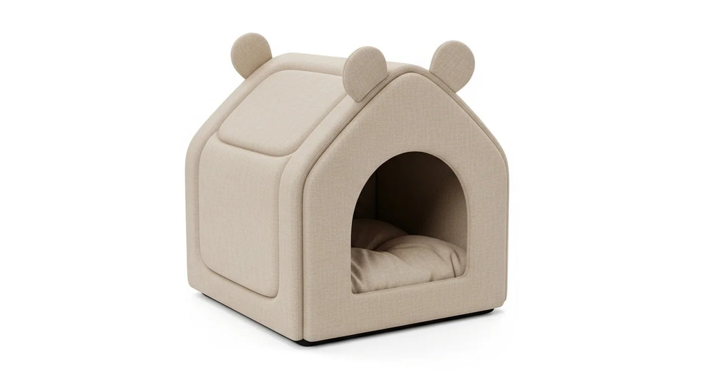 Indoor Pet House Bed – Enclosed Pet Bed for Cats & Small Dogs