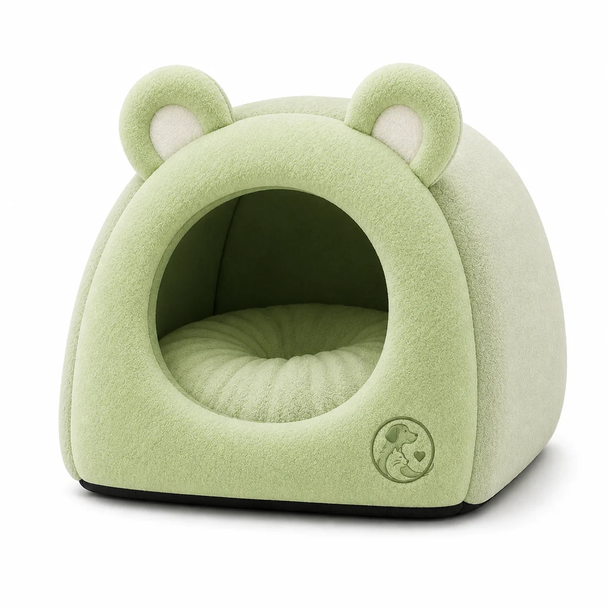 Plush Cat Cave Bed – Enclosed Pet House for Cats & Small Dogs