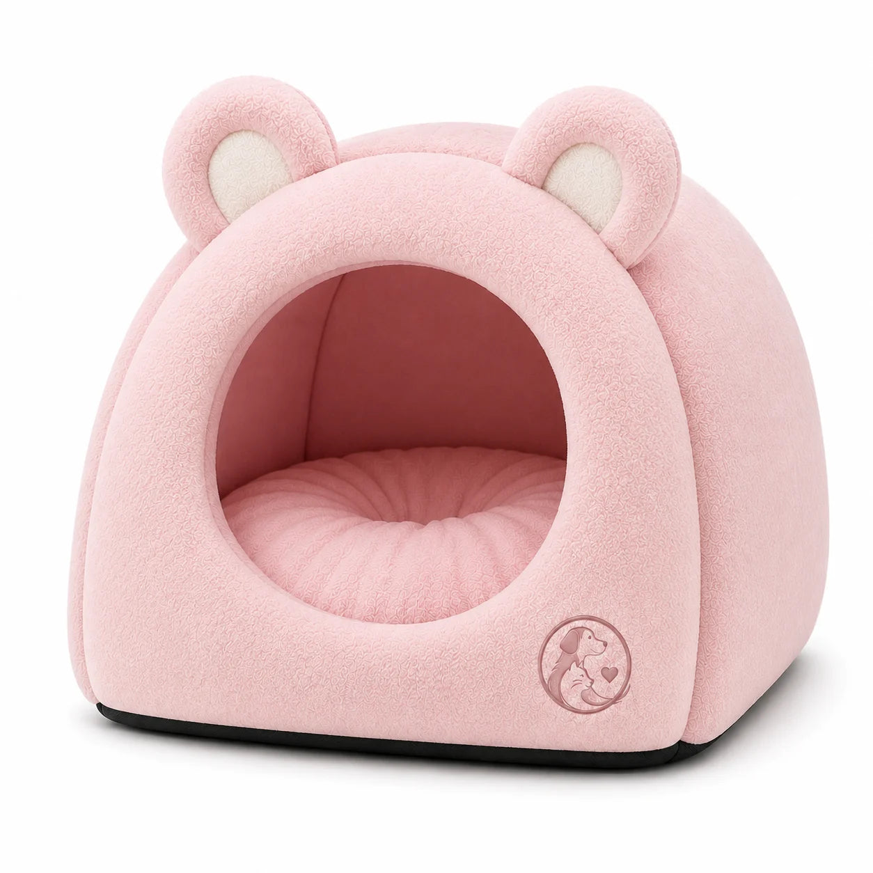 Plush Cat Cave Bed – Enclosed Pet House for Cats & Small Dogs