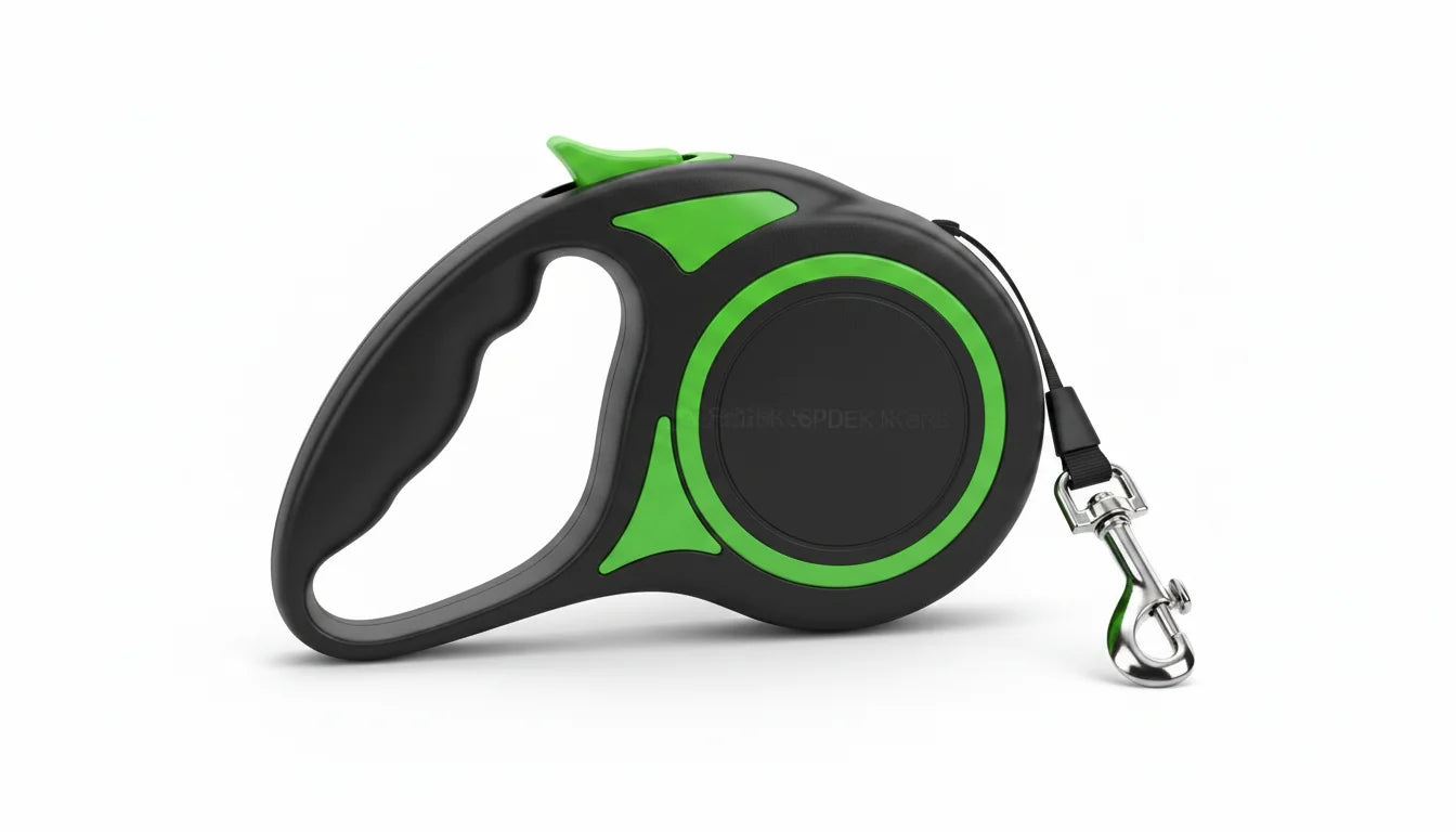 Black-and-green-retractable-dog-leash-with-silver-clasp-on-white-background.png