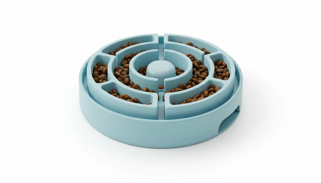 Dog Puzzle Feeding Bowl – Maze Design Slow Feeder Bowl