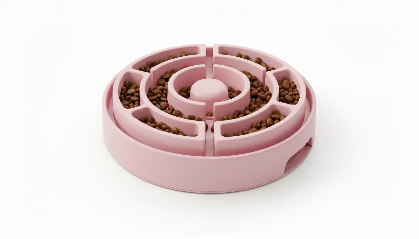 Dog Puzzle Feeding Bowl – Maze Design Slow Feeder Bowl