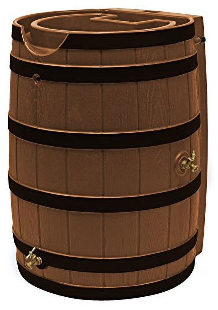Rain Wizard 65 Gallon Rain Barrel with Darkened Ribs Terra Cotta