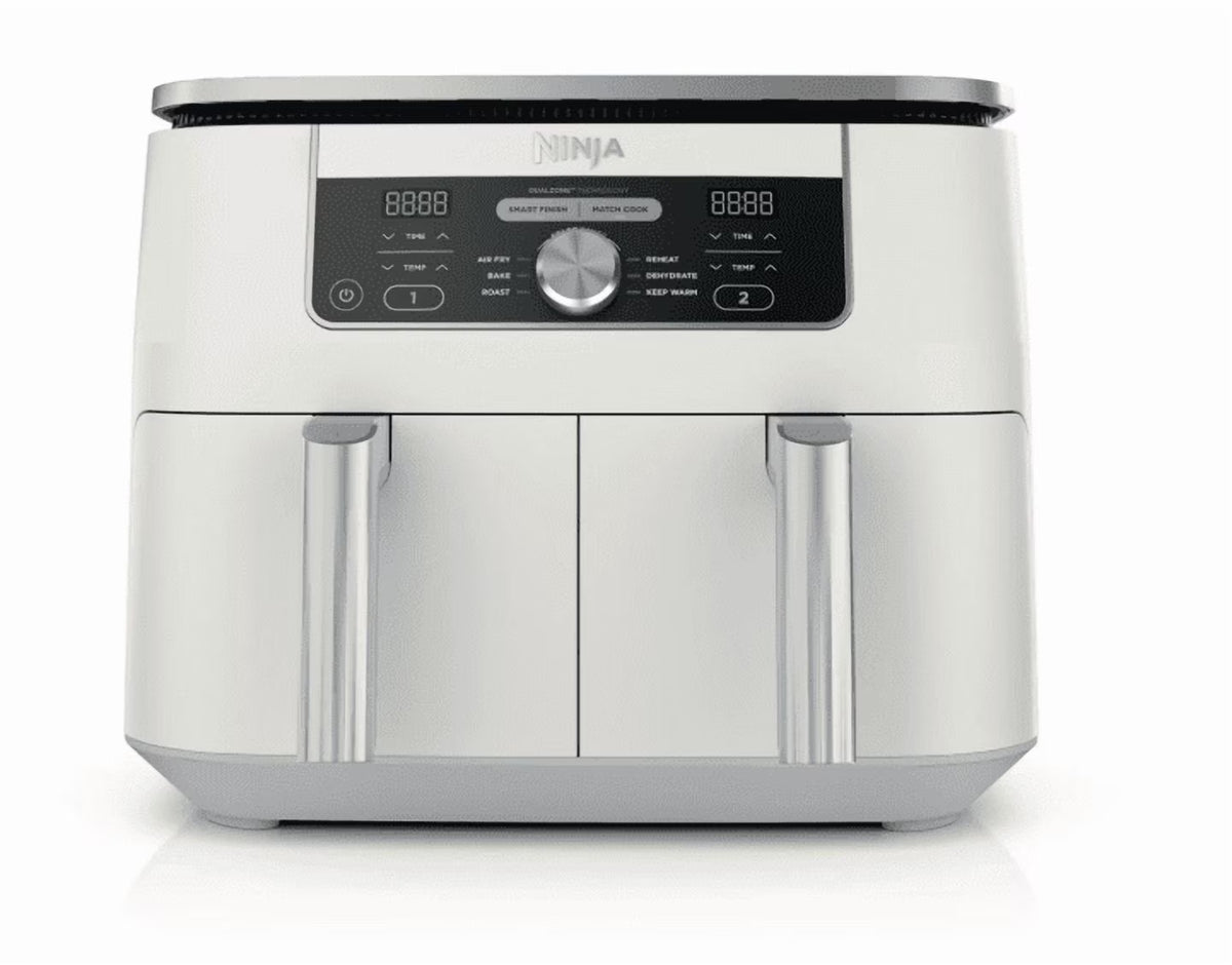 Foodi 6-in-1, 8 Quart 2-Basket Air Fryer with DualZone Technology -White