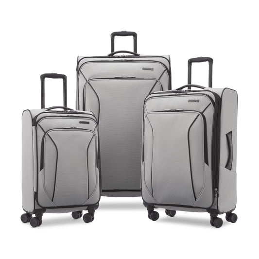 X-Lite 3-Piece Luggage Set with Spinner Wheels Light Grey(Light Grey)