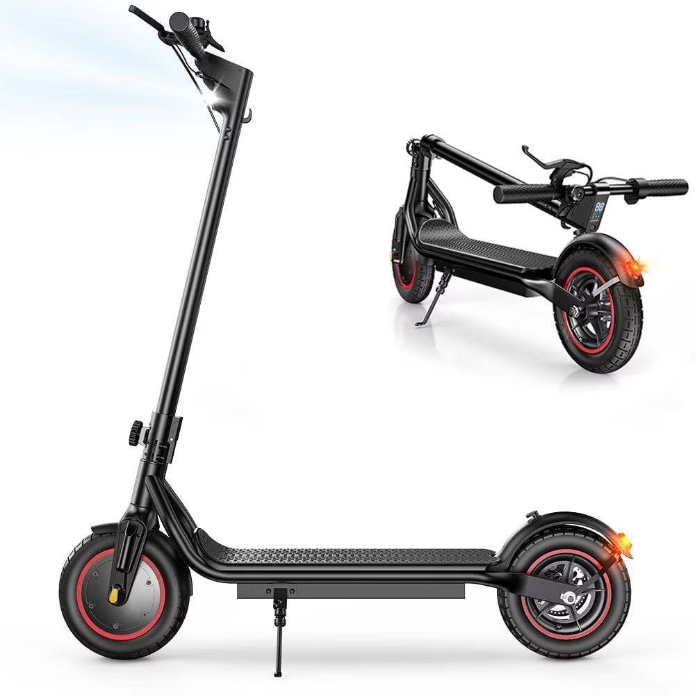 Electric Scooter Adult, 350W Motor, 21 Miles Long Range, 19 mph 8.5" Pneumatic tire Folding Commuter Electric Scooter for Adults Teens, Superior Performance Smart App Dual Braking(Black)