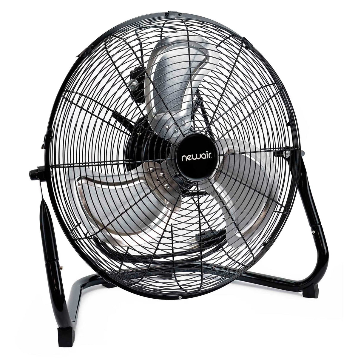 18" High-Velocity Industrial Floor Fan, Heavy Duty Metal Fan, Adjustable Tilt and 3 Speeds up to 4012 CFM, Rotatory Switch