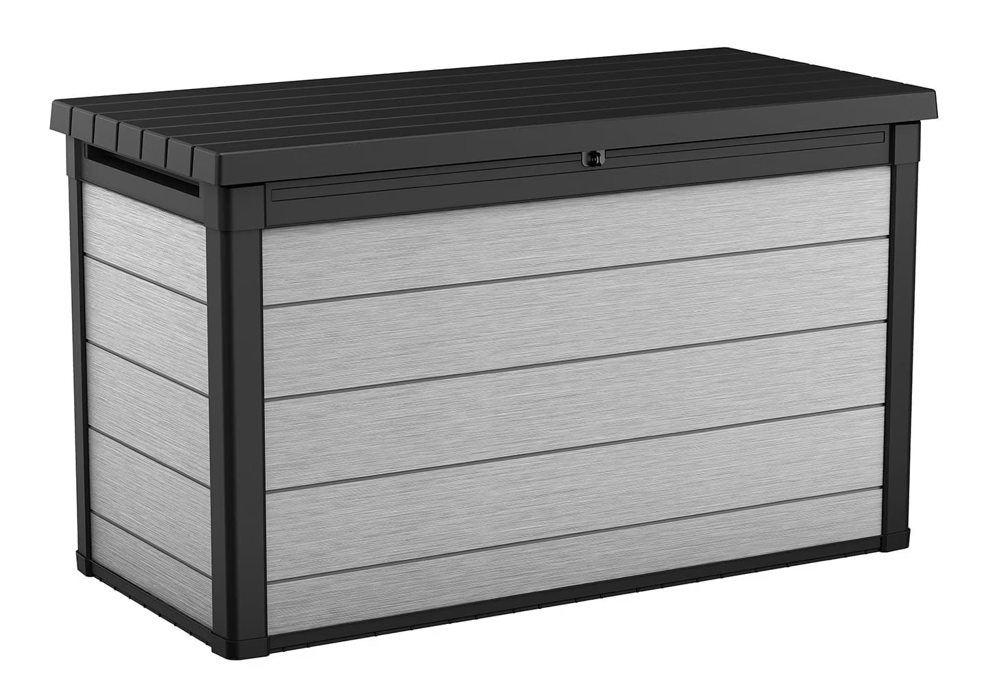 Denali Grey 200 Gallon Durable Resin Outdoor Storage Deck Box Ideal Store Garden Tools and Pool Toys, Grey(Grey)