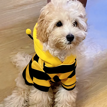 Bee Hoodie Pet Costume – Cozy Winter Dog & Cat Outfit