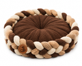 Handcrafted Braided Round Pet Bed Cushion – Soft Knitted Lounger for Dogs & Cats