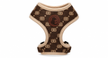 Monogram Pattern Pet Harness Vest – Brown & Beige