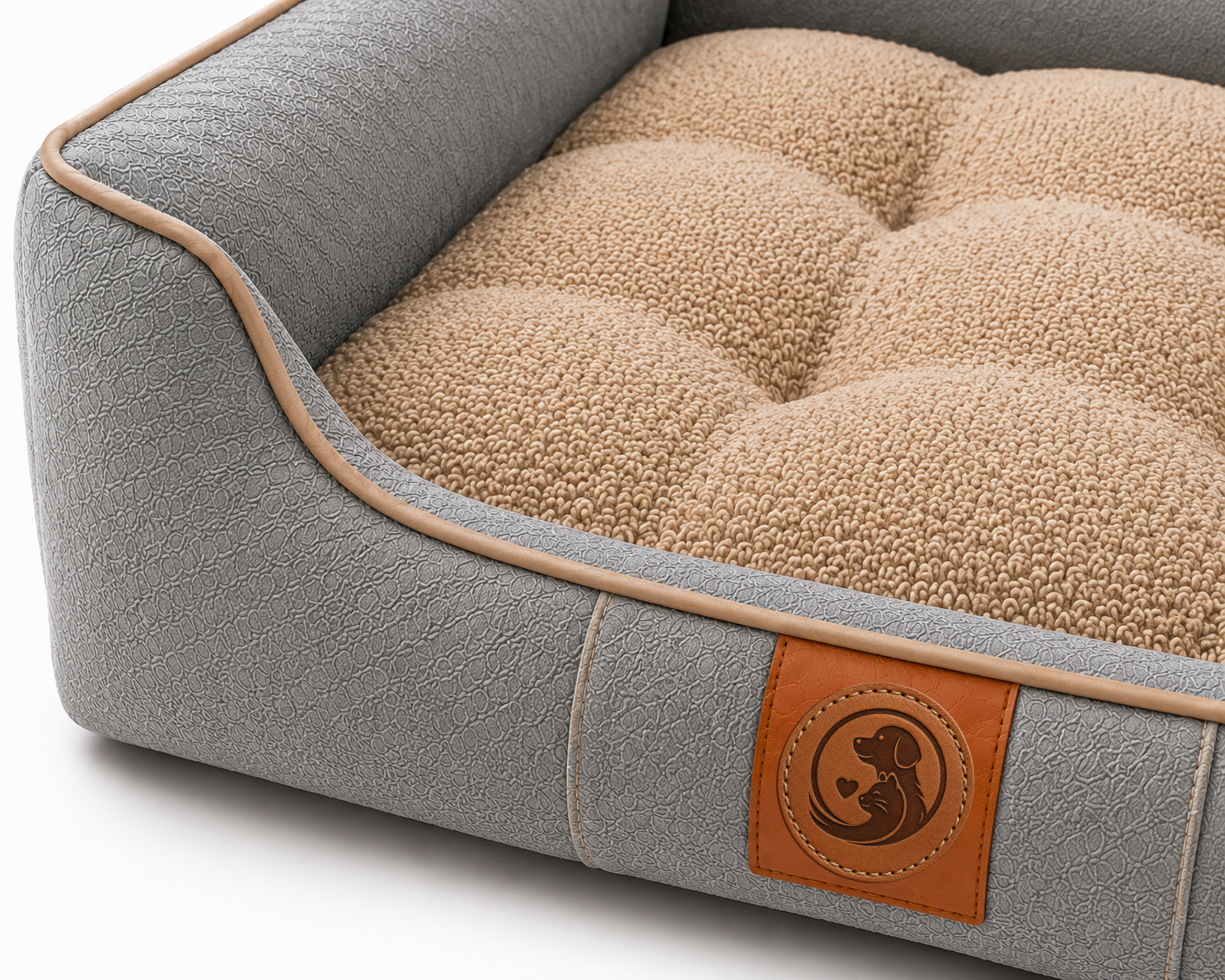 Premium Orthopedic Pet Sofa Bed – Soft Plush Cushion with Supportive Raised Sides