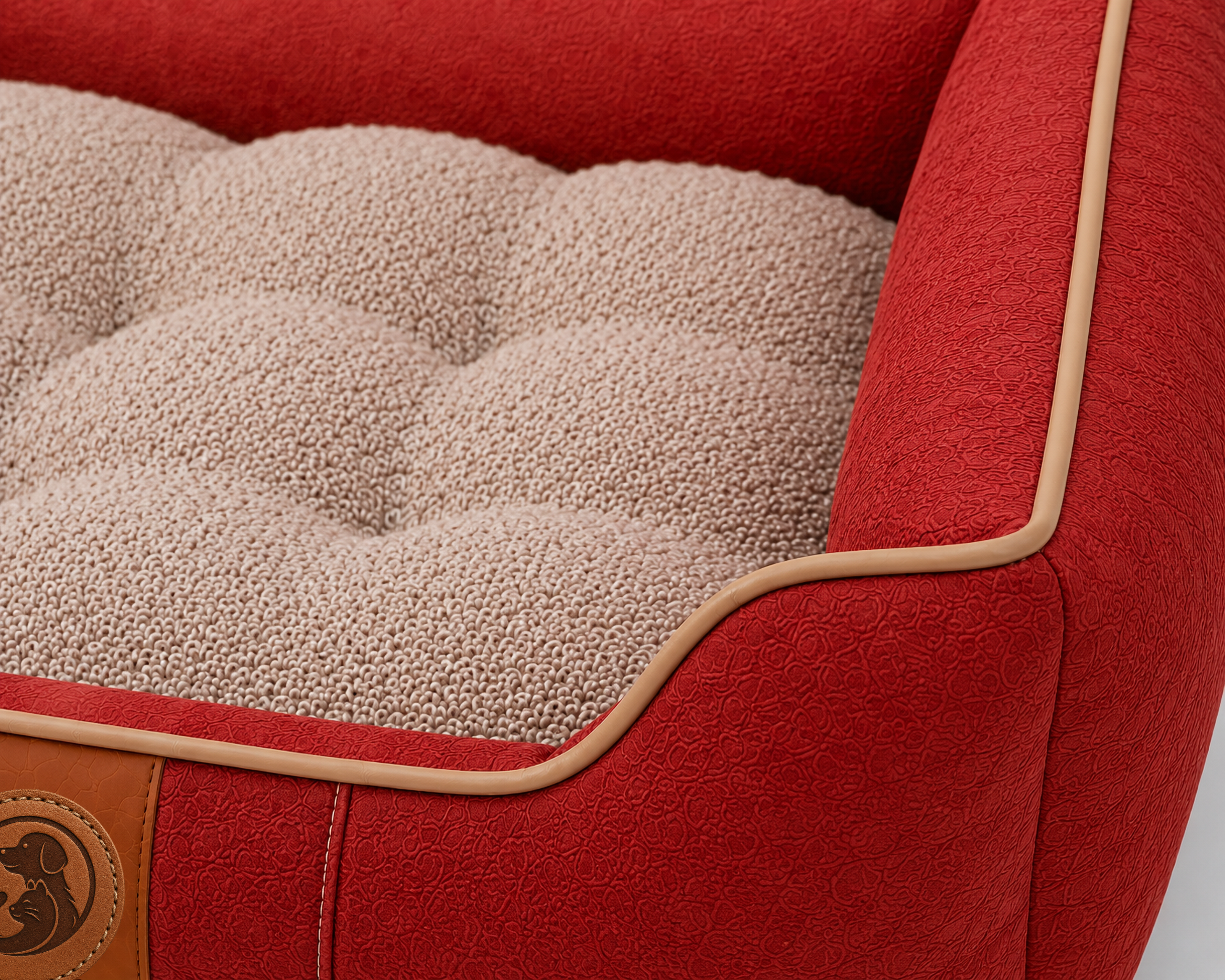 Premium Orthopedic Pet Sofa Bed – Soft Plush Cushion with Raised Supportive Sides