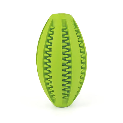 Rugby Ball Dog Chew Toy with Massage Bristles