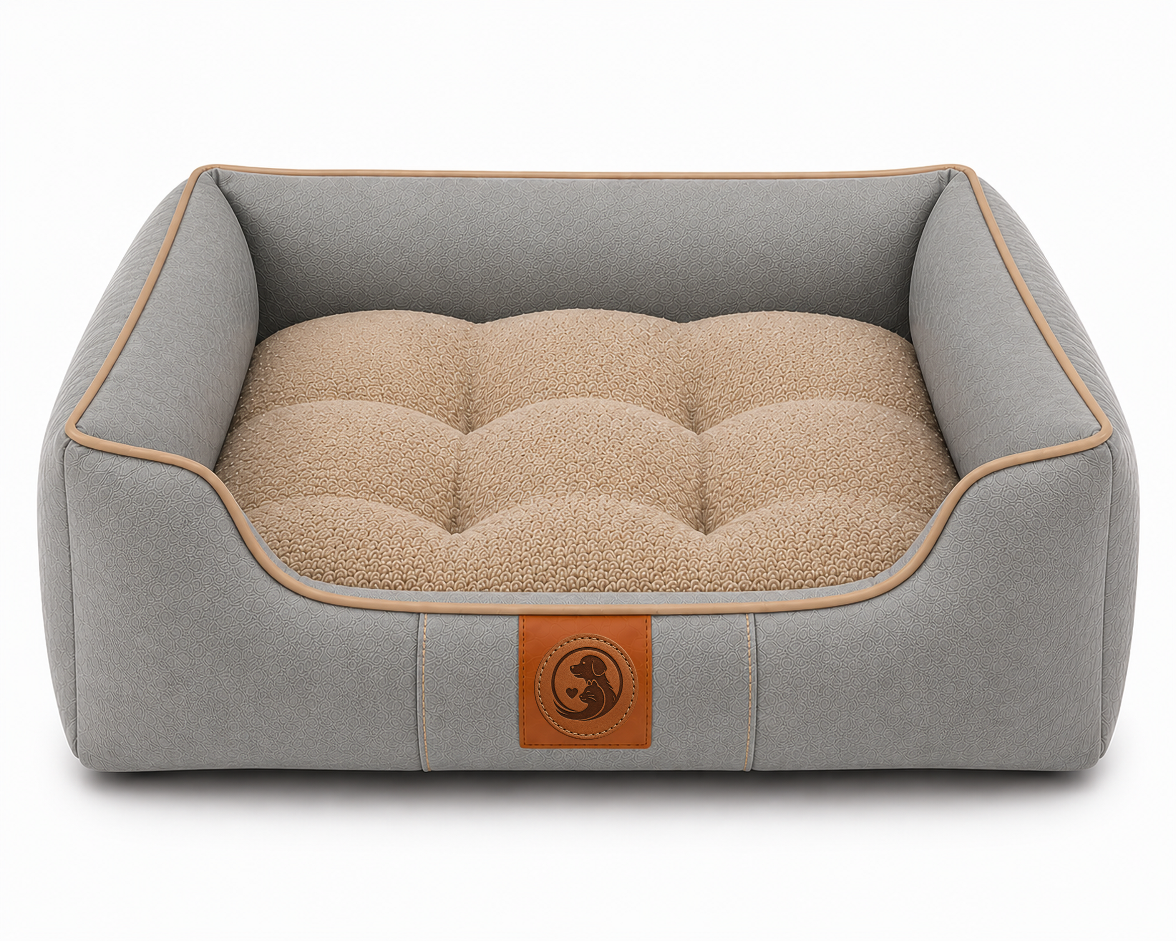 Premium Orthopedic Pet Sofa Bed – Soft Plush Cushion with Supportive Raised Sides