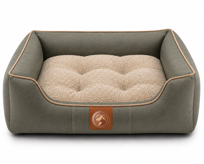 Orthopedic Pet Sofa Bed with Plush Bolster Support