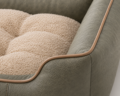 Orthopedic Pet Sofa Bed with Plush Bolster Support