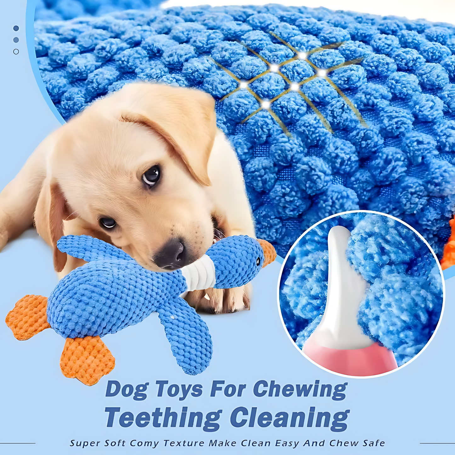 Interactive Plush Dog & Cat Toy – Squeaky Durable Chew Toy