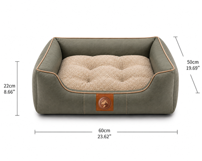 Orthopedic Pet Sofa Bed with Plush Bolster Support