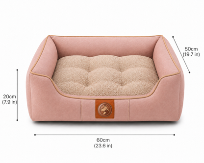 Orthopedic Pet Sofa Bed – Plush Cushion & Raised Sides