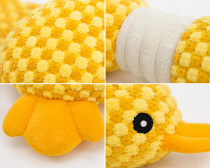 Blue Plush Duck Dog Toy – Soft Textured Fetch, Carry and Cuddle Toy with Long Neck, Wings and Feet