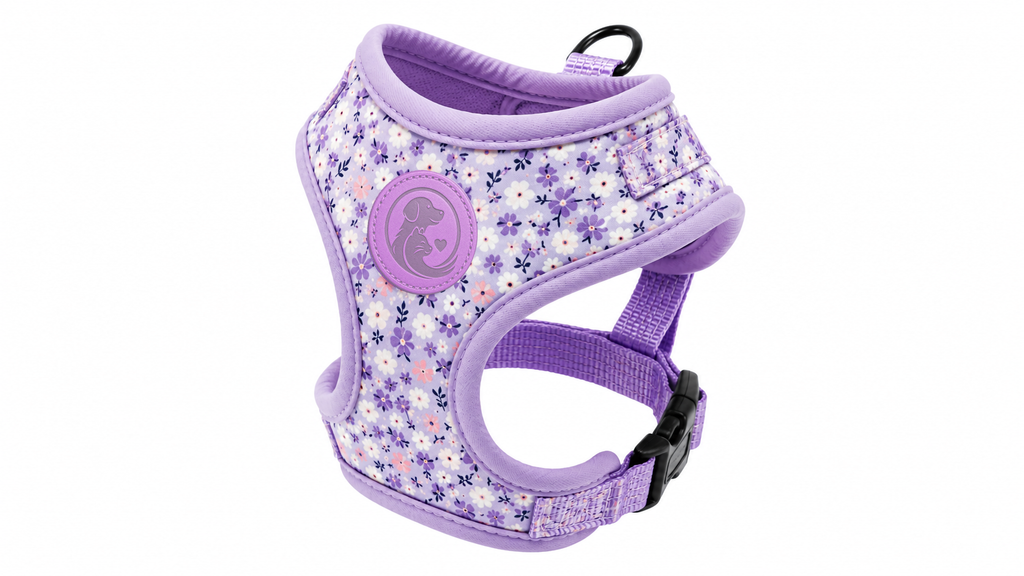 Lavender Floral Pet Harness Vest