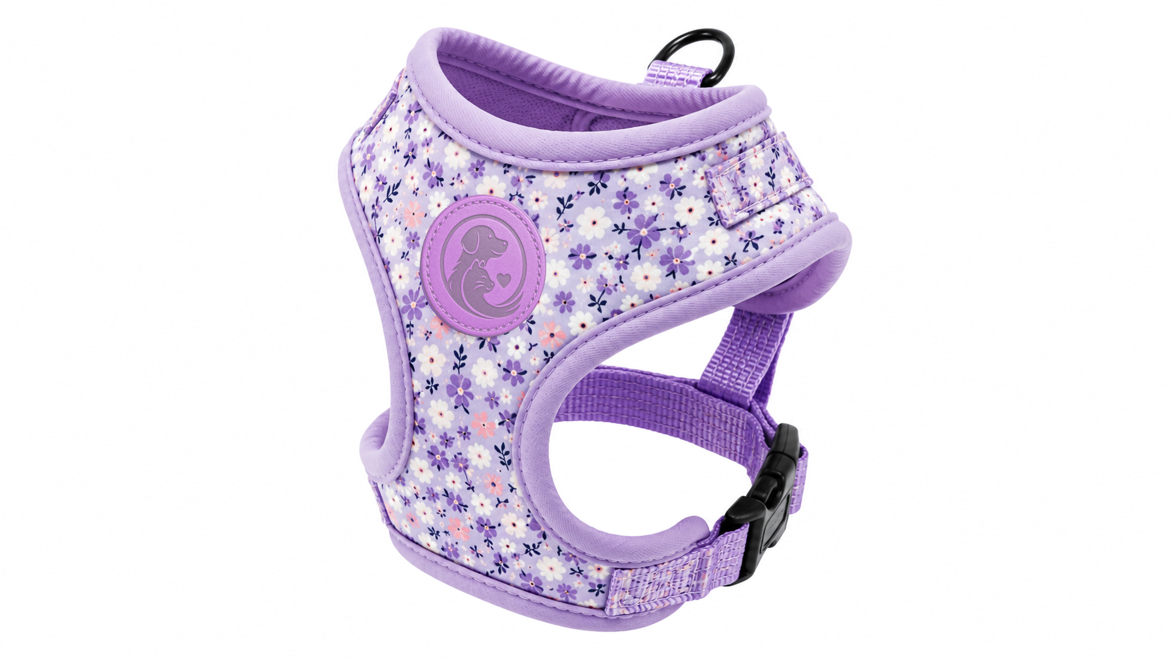 Lavender Floral Pet Harness Vest
