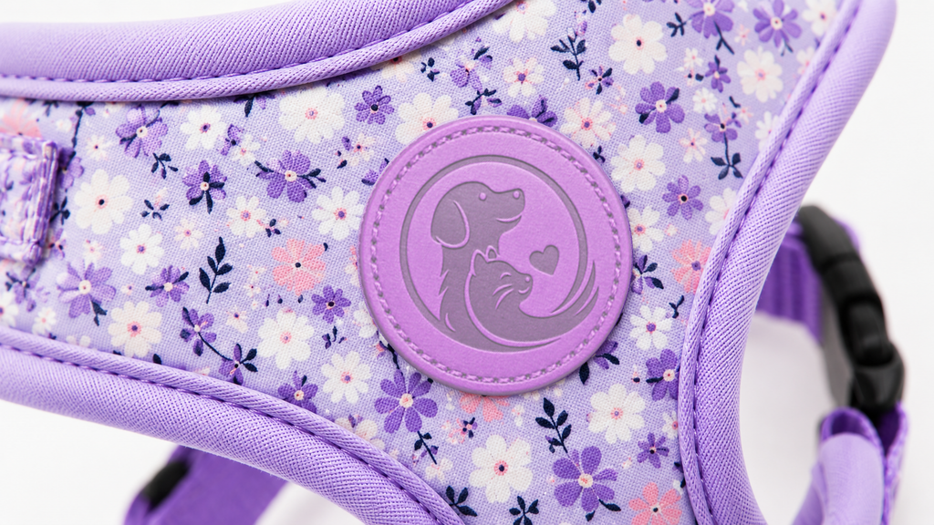Lavender Floral Pet Harness Vest