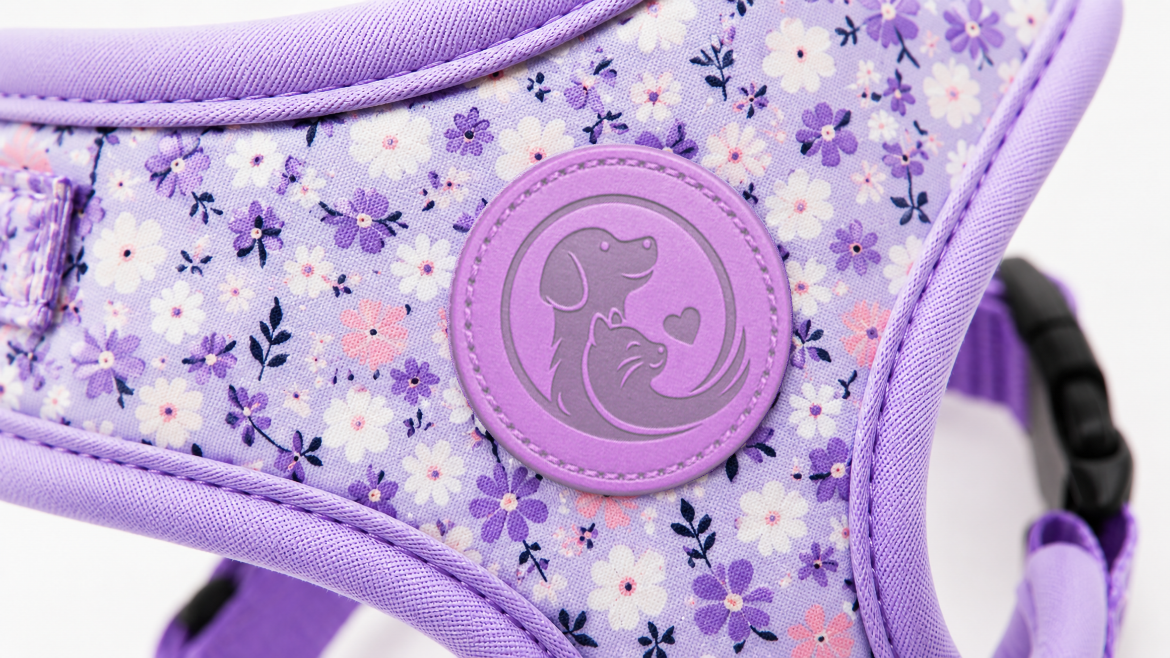 Lavender Floral Pet Harness Vest