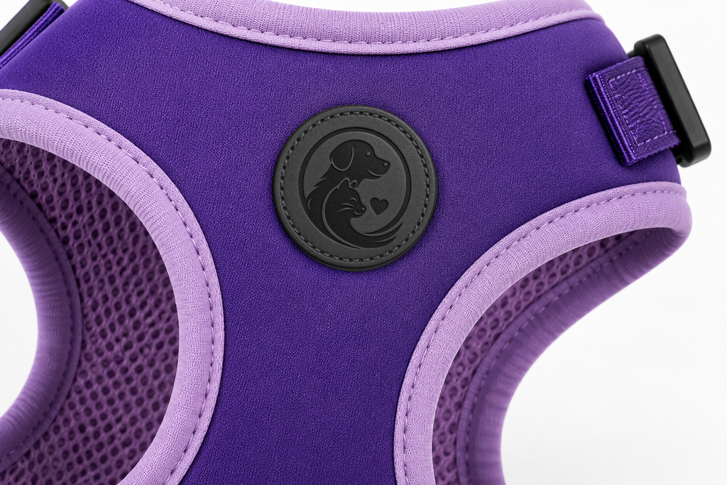Purple Pet Harness Vest with Padded Comfort Fit