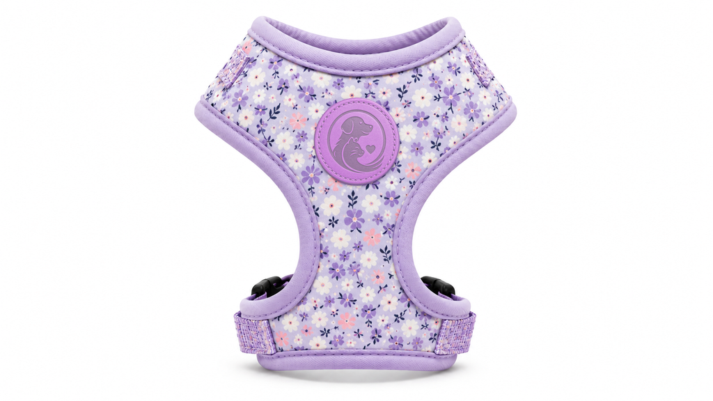 Lavender Floral Pet Harness Vest