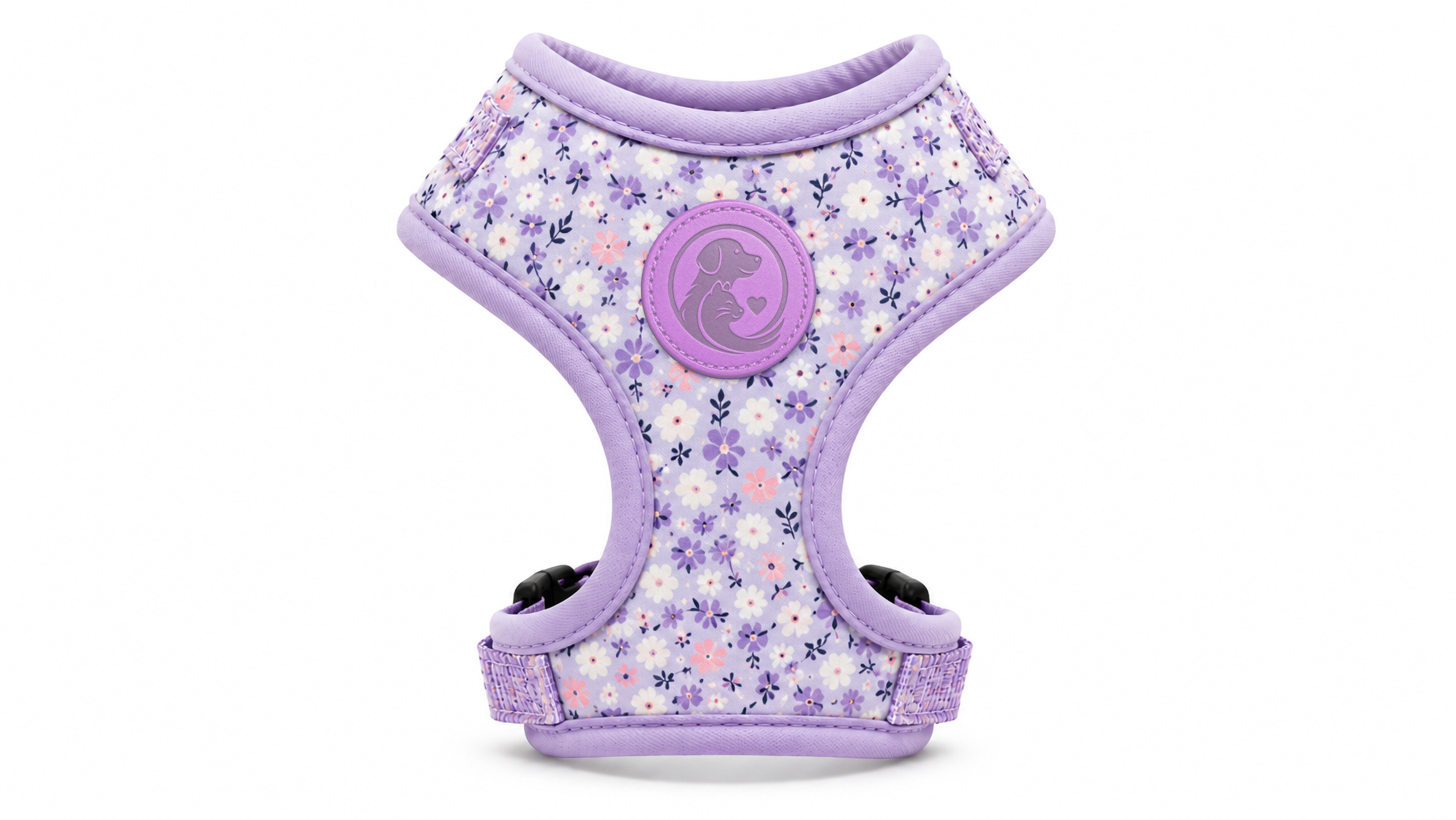 Lavender Floral Pet Harness Vest
